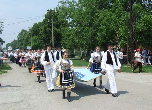 Festival has began with a ceremonial defile on the streets of Vojlovica.