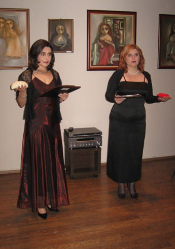 Miluška Anušiaková Majerová a Karmena Zorňanová v prednese poézie Kataríny Hricovej