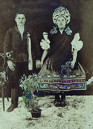 Julina a Ďuro Pavlovci, 1912, Selenča;
fotografiu poskytol: Juraj Beredi