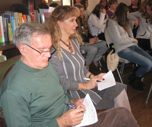 Juraj Ferík and Anna Medveďová were writing down their comments.