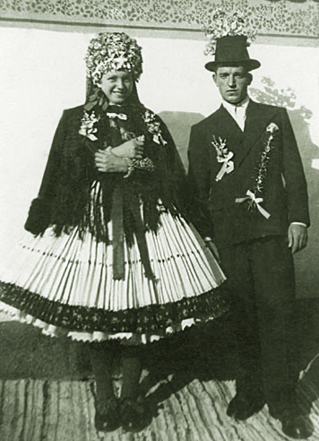 Anna Zigová a Ján Turan, 1958, Slankamenské Vinohrady;
fotografiu poskytol: Michal Ďurovka