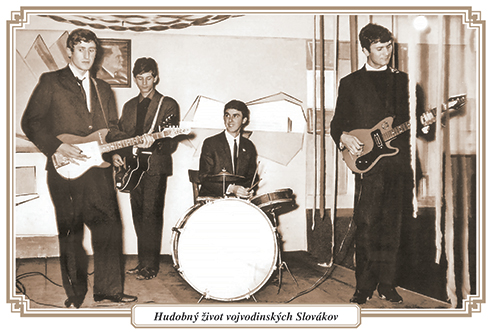 VIS Mladíci, prvá slovenská rocková skupina založená v Kysáči v roku 1963. Fotografiu poskytol Jozef Kardelis.  
