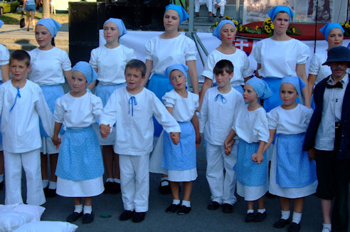 DFS Silbašaník s choreografiou Remeselnícko-poľnohospodárske hry zo Silbaša vystúpil na Stretnutí dolnozemských Slovákov na jarmoku 2009 v B. Petrovci