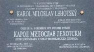 Pamätná tabuľa na rodnom dome Karola Miloslava Lehotského