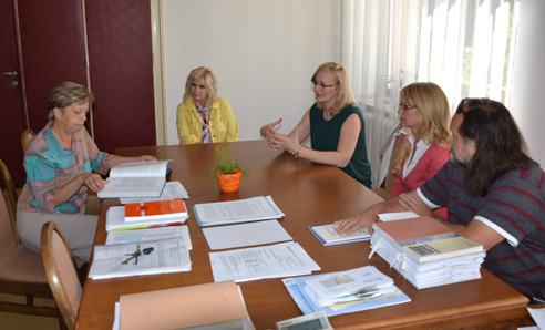 Záber zo stretnutia s riaditeľkou Slovenského národného múzea Máriou Halmovou.