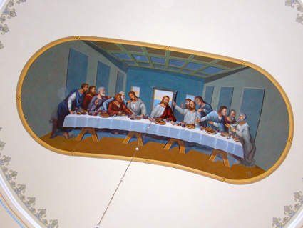 Obraz Večery pánovej v evanjelickom kostole v Selenči