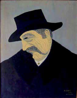 Michal Bíreš, Portrét suseda, 48 cm x 38 cm, 1979, olejomaľba
